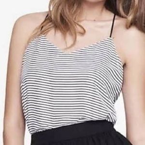 Express Striped Tank with Lace Back